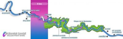 Océanide Canoë - Vallon Pont d'Arc | Descent map 8 km