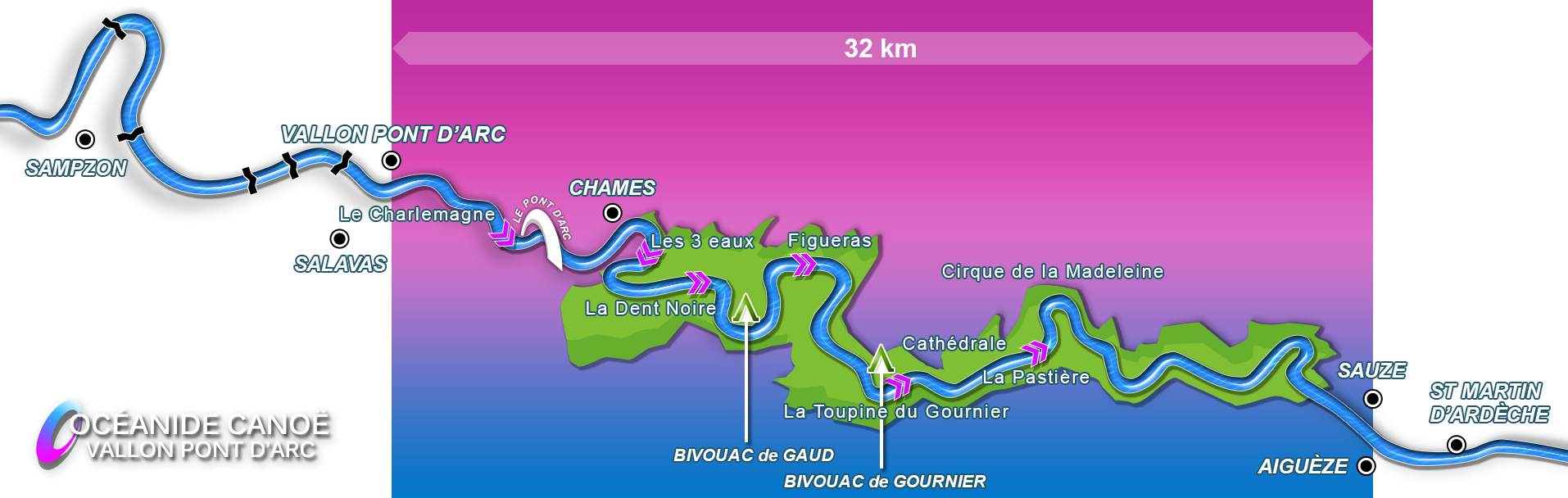 Plan descente 32 km